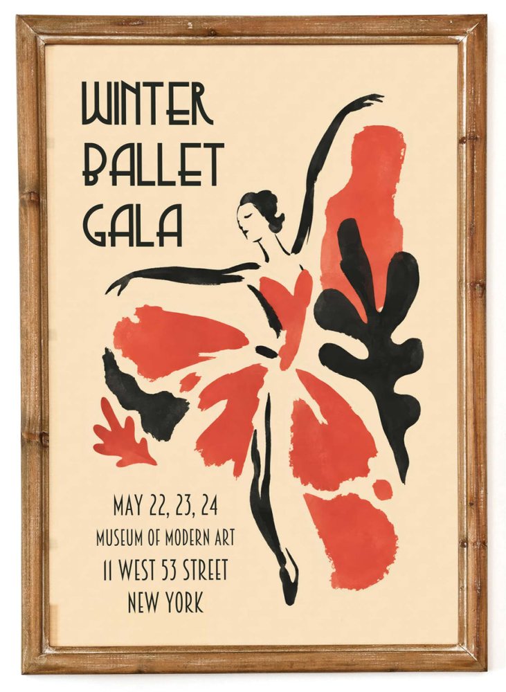 Winter Ballet Gala Poster For Living Room