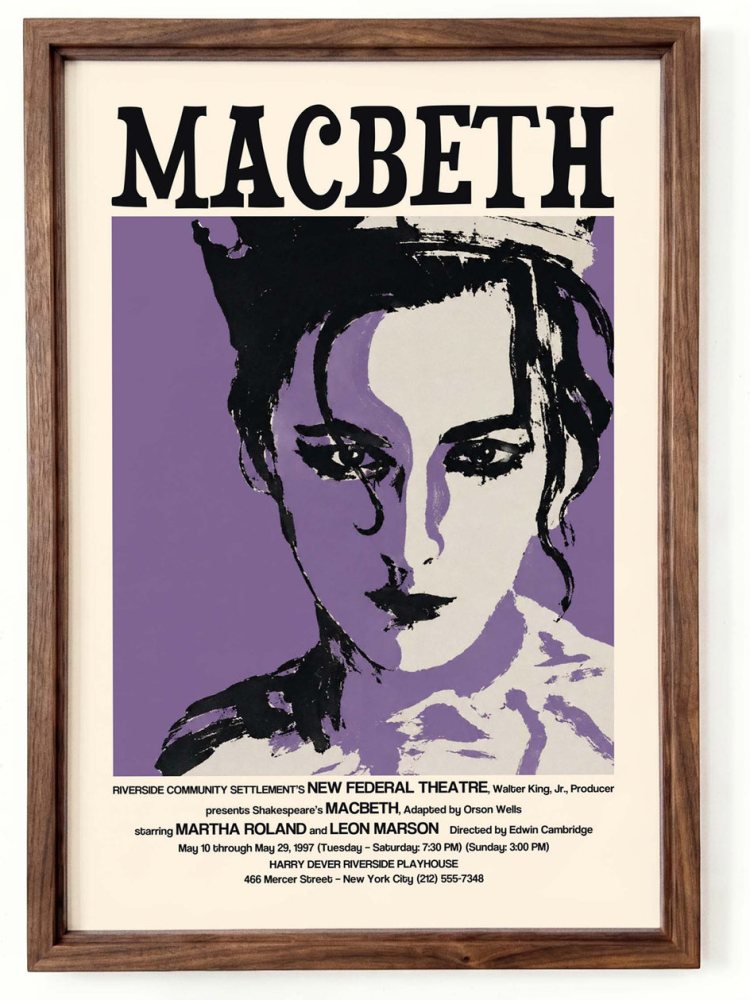 Macbeth Poster For Study Room