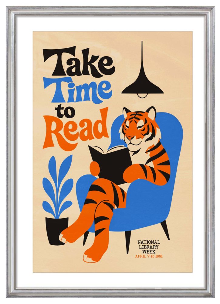 Tiger Reading Nook Wall Art