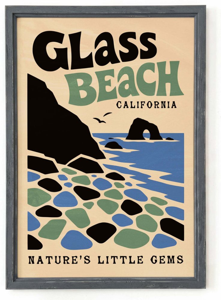 Glass Beach Coastal Bedroom Print