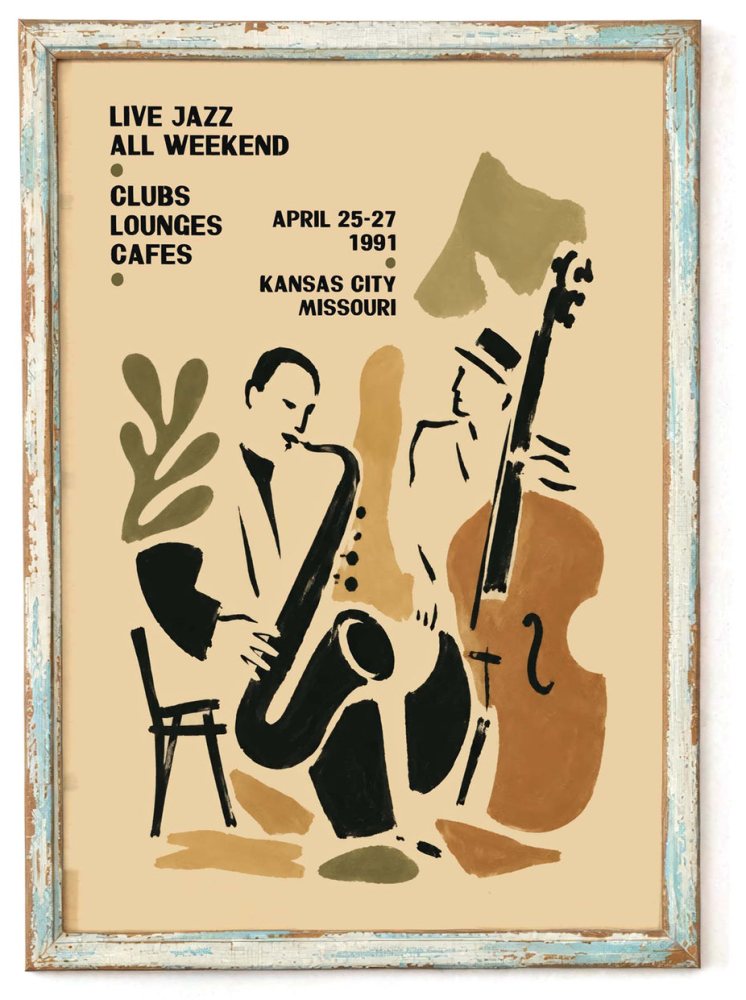 Live Jazz Music Room Print