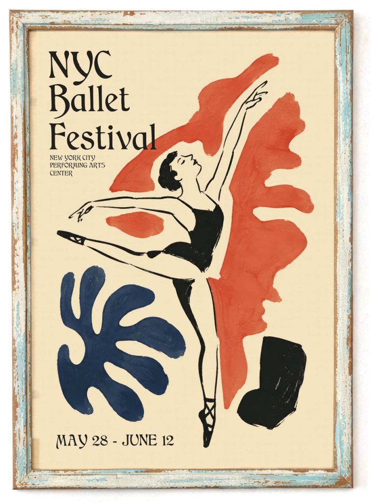 NYC Ballet Festival Dance Room Print