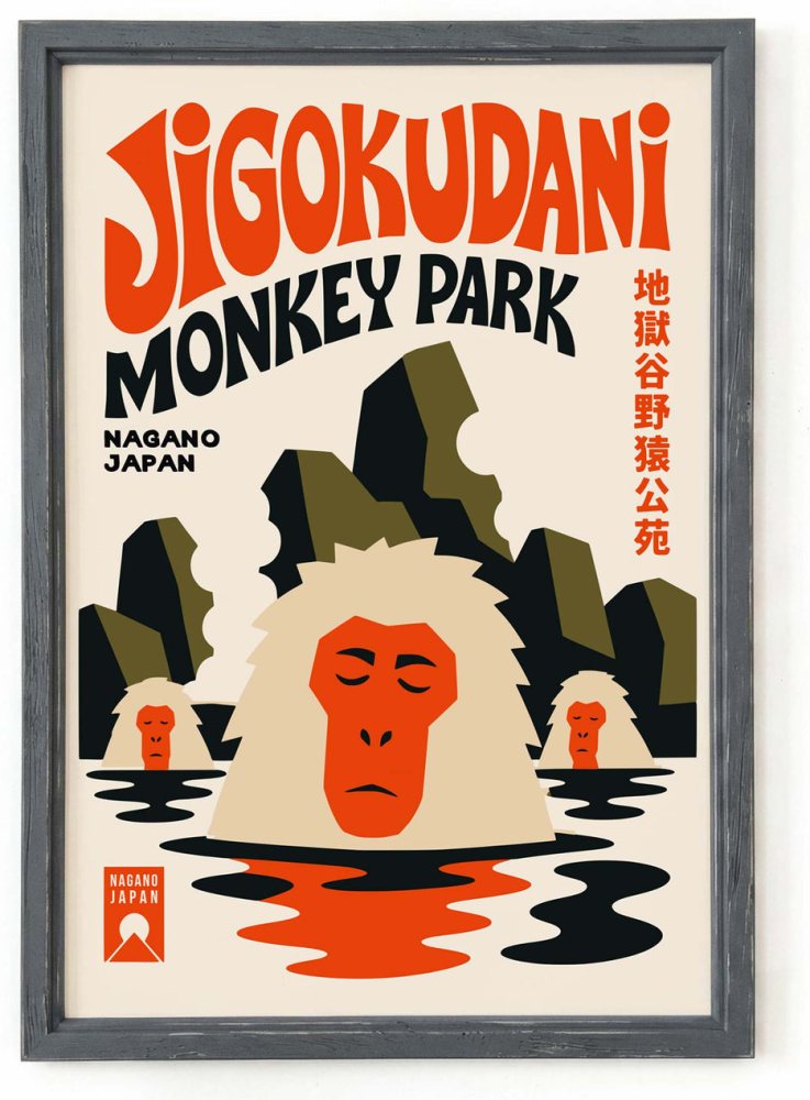 Jigokudani Monkey Park Poster For Reading Nook