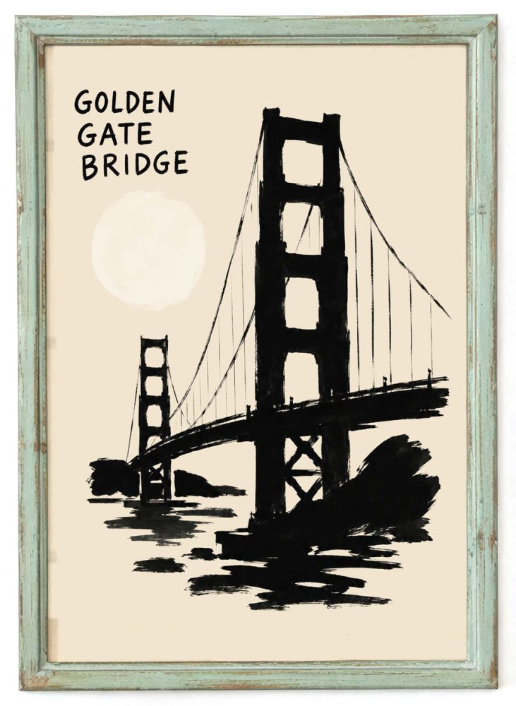 Golden Gate Bridge Poster For Office Decor