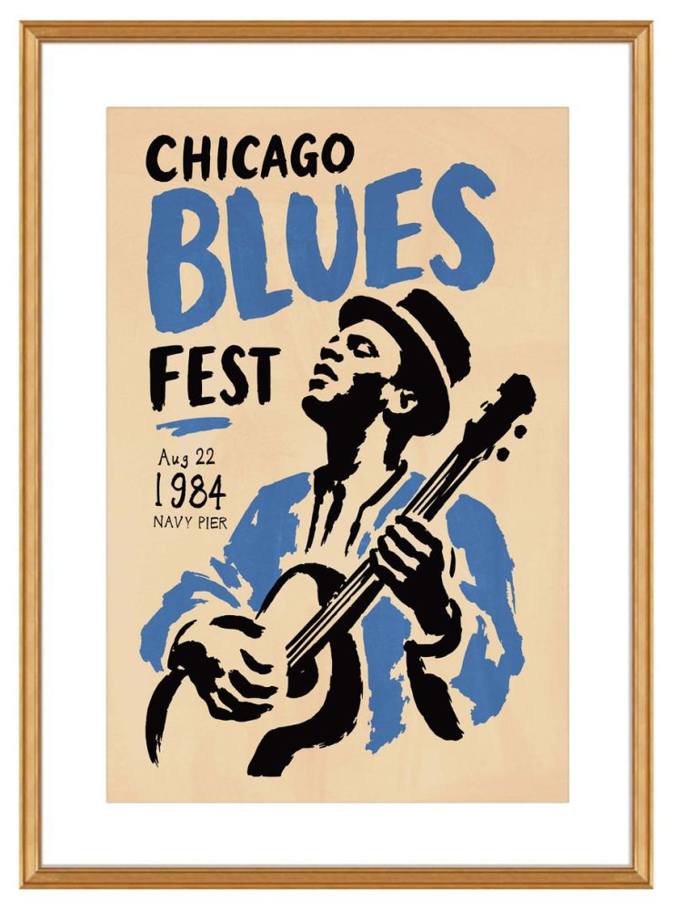 Chicago Blues Fest Print For Music Room