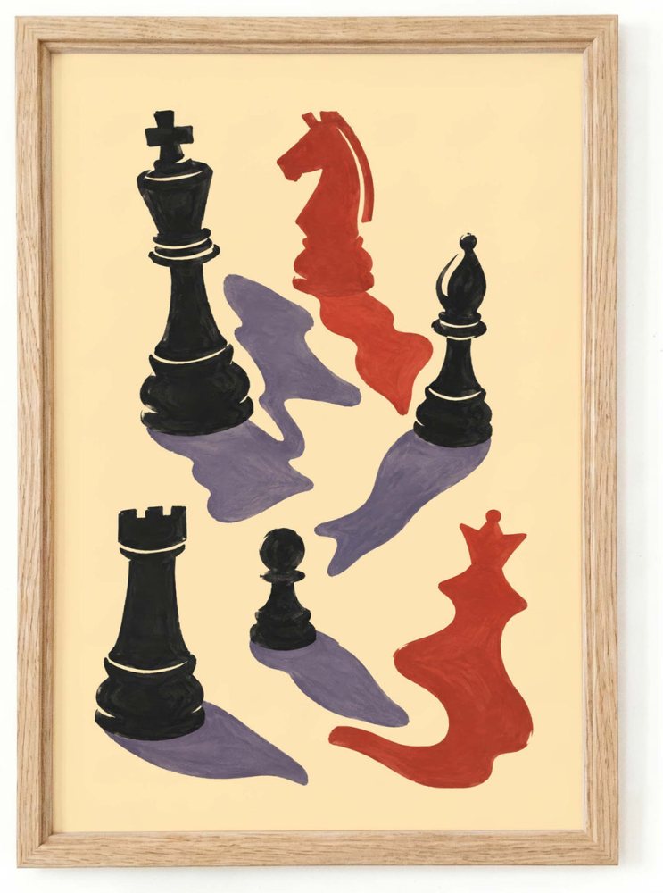 Chess Pieces Poster Art
