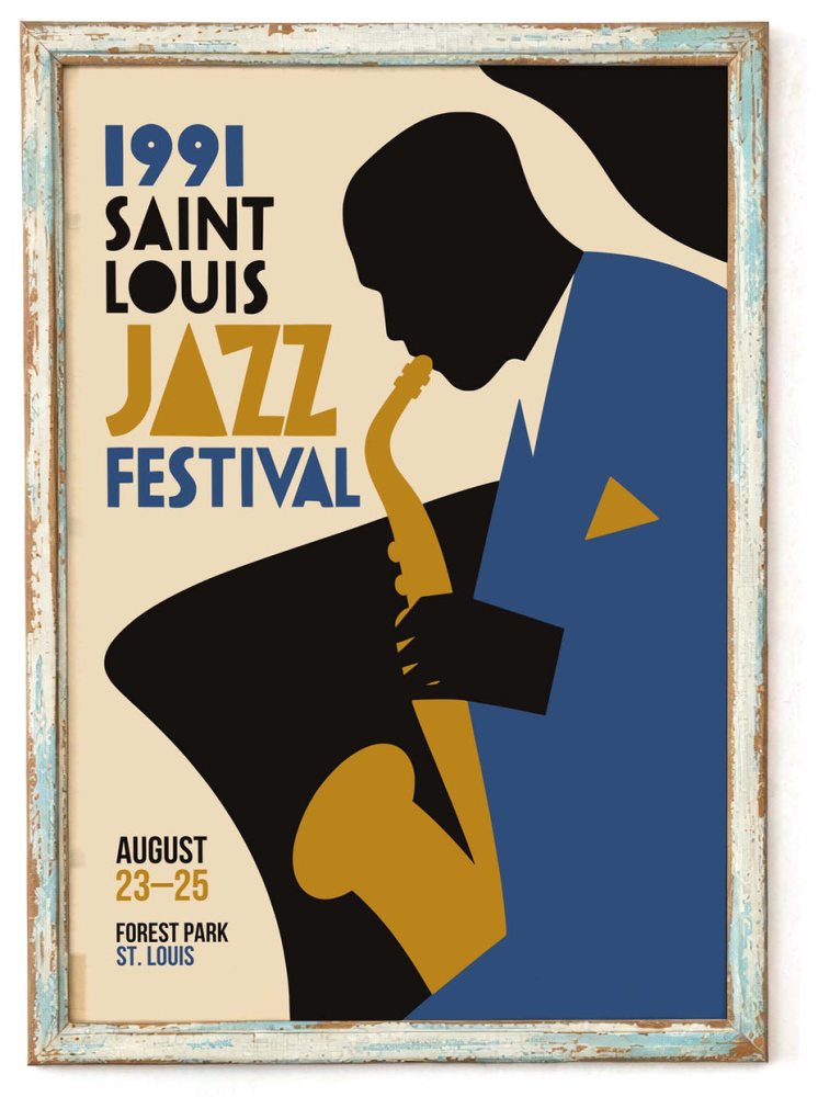 Saint Louis Jazz Festival Poster Print