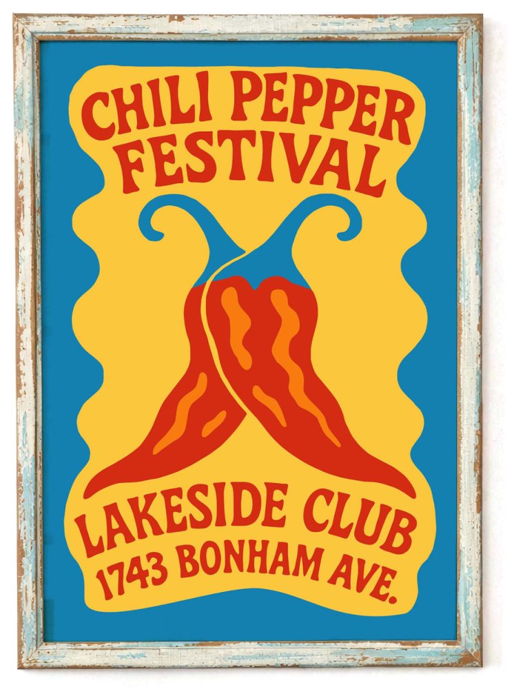 Chili Pepper Festival Poster Print