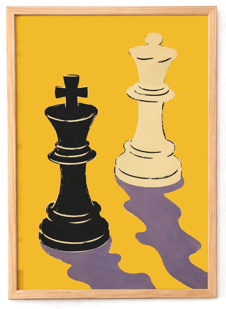 Chess King Queen Poster Print
