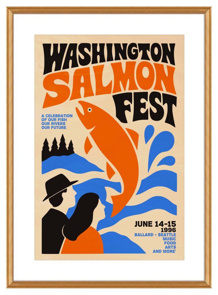 Washington Salmon Fest Poster Print