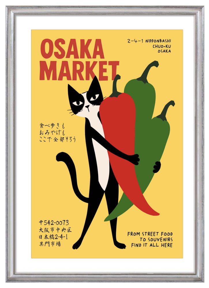 Osaka Market Food Poster