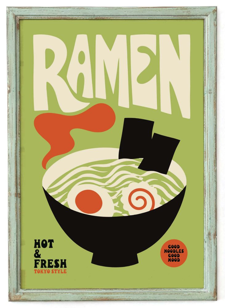 Tokyo Ramen Noodle Bowl Poster
