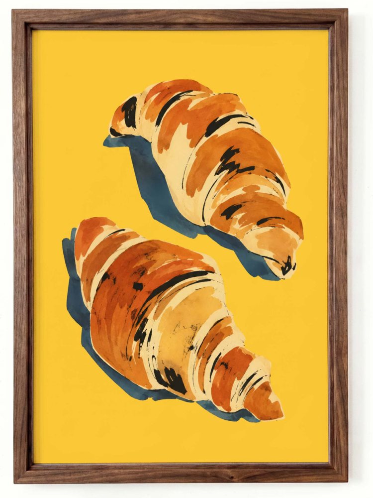 French Croissant Food Wall Art