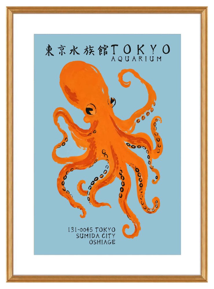 Tokyo Aquarium Octopus Poster