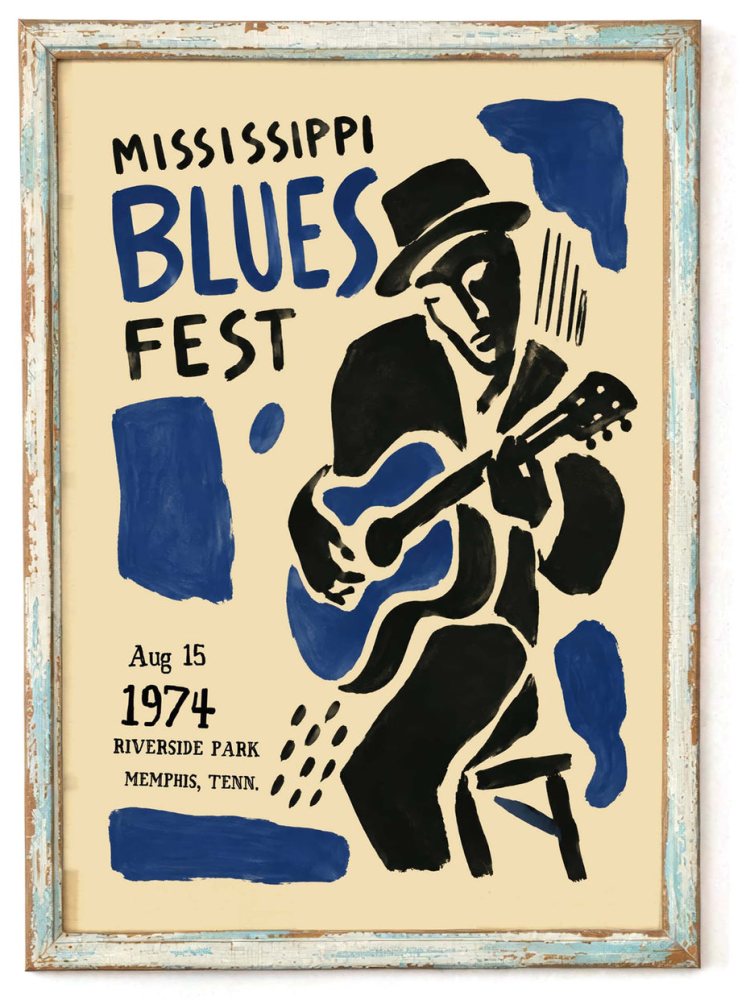 Mississippi Blues Festival Poster