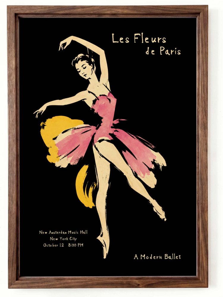 Les Fleurs Paris Ballet Poster