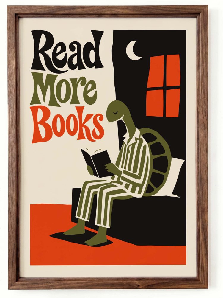 Read More Books Turtle Poster
