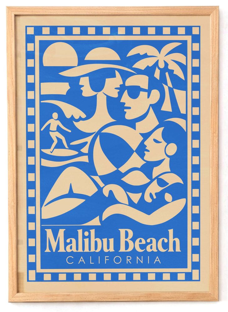 Malibu Beach California Poster