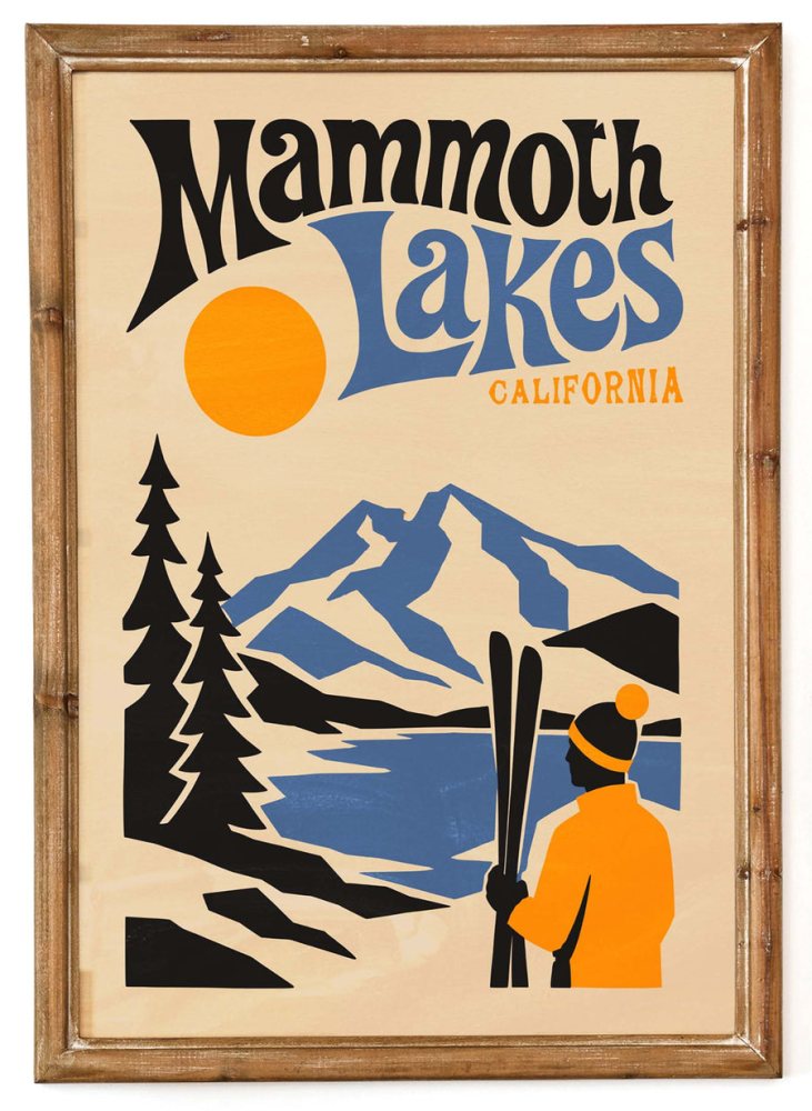 Mammoth Lakes Ski Poster Print