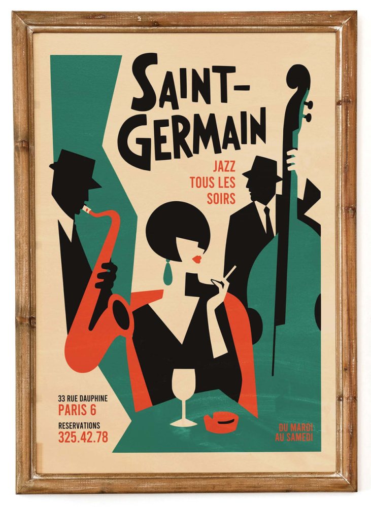 Saint-Germain Paris Jazz Poster Wall Art