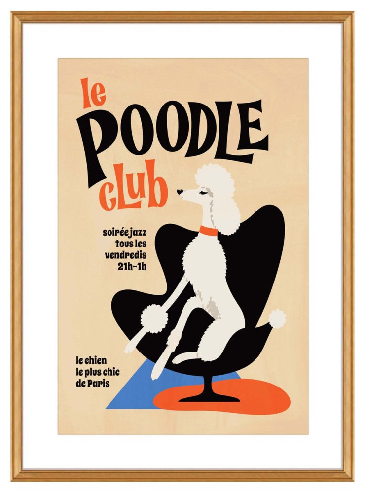 Le Poodle Paris Poster Print
