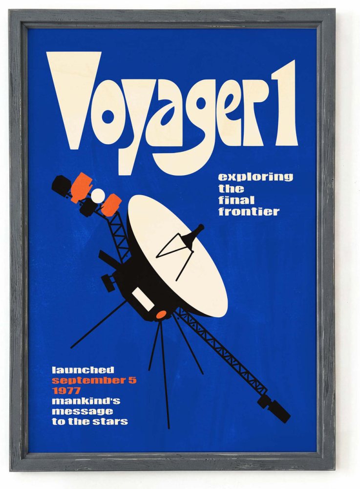 Voyager 1 Space Exploration Poster Print