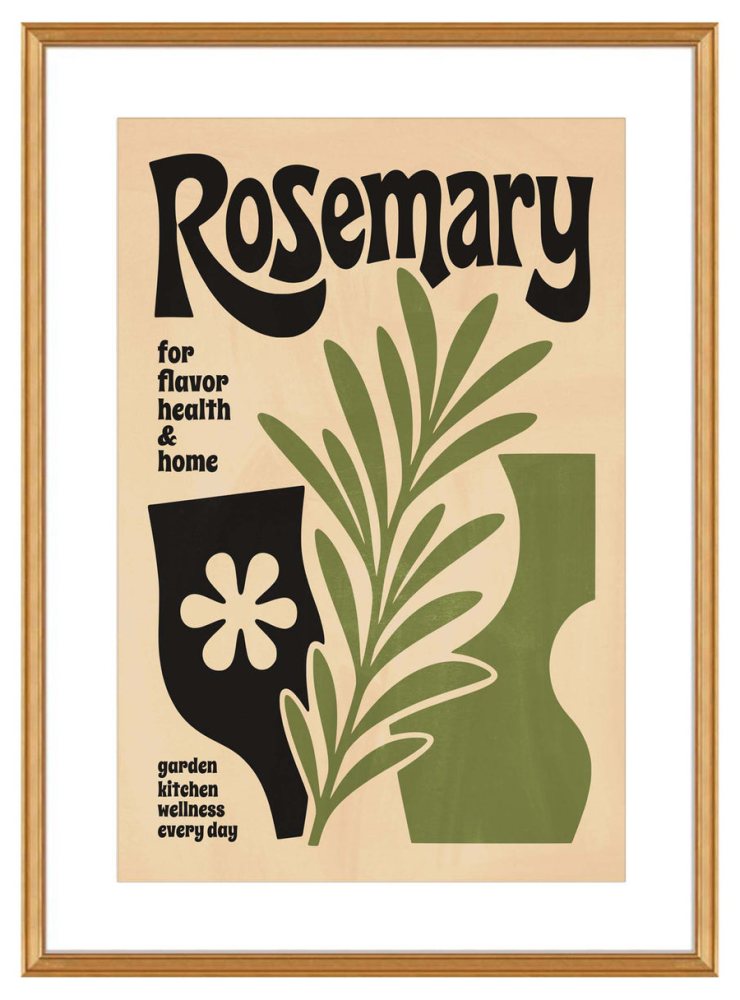 Rosemary Botanical Herb Poster Print