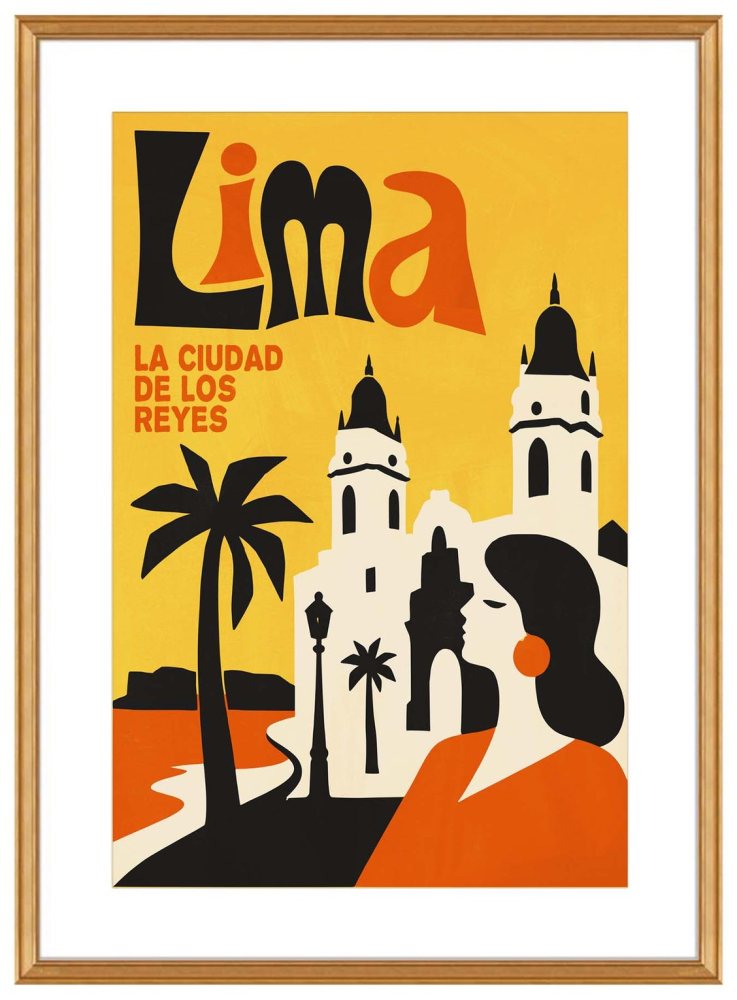 Lima Peru Travel Poster