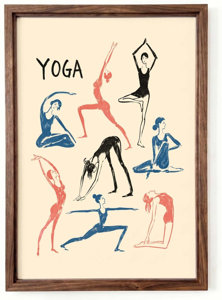 Yoga Poses Poster Print