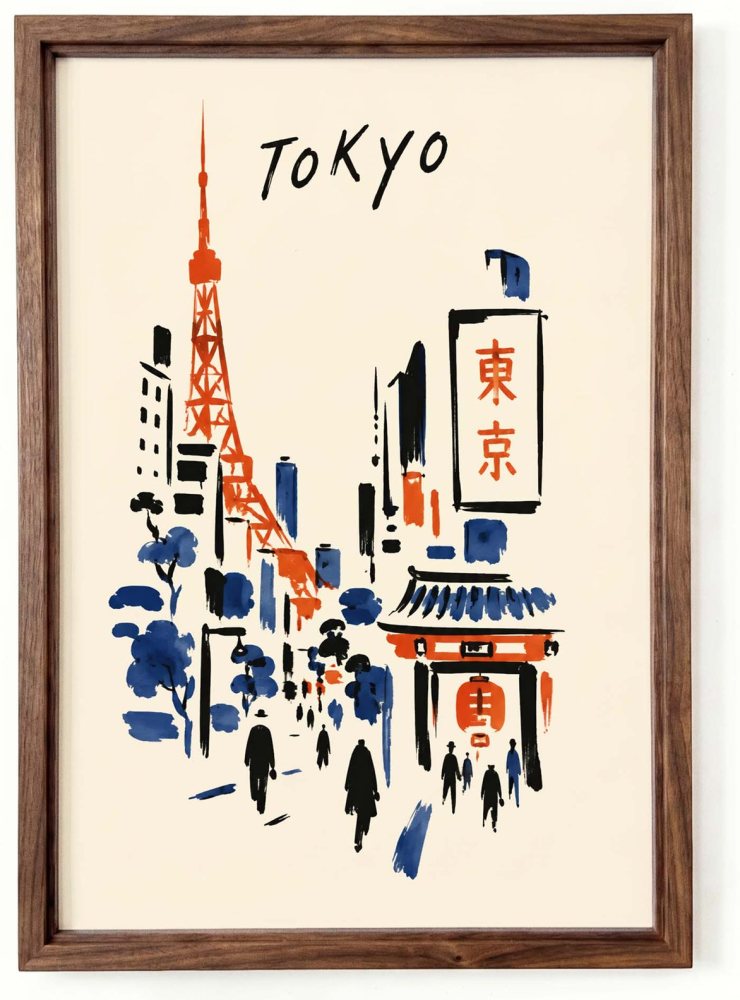 Tokyo City Poster Print