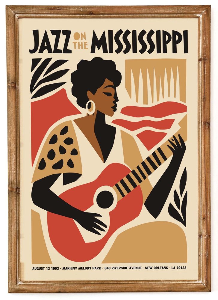 Jazz On The Mississippi Poster