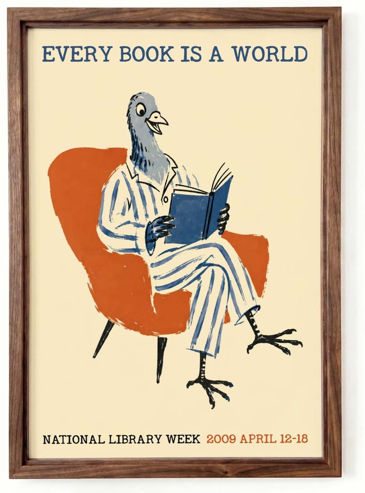 National Library Week Book Print