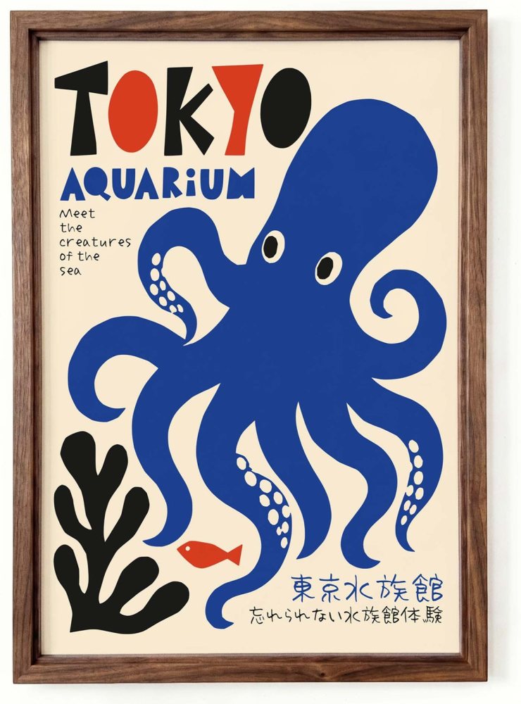 Tokyo Aquarium Octopus Poster Print