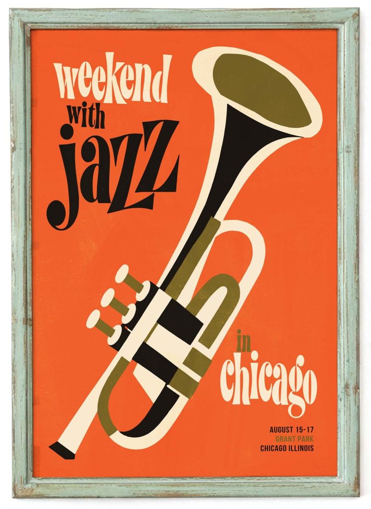 Chicago Weekend Jazz Poster