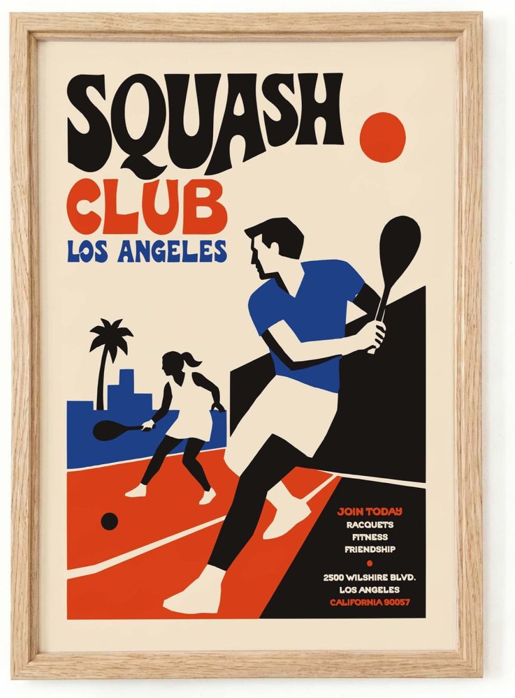 Los Angeles Squash Club Poster
