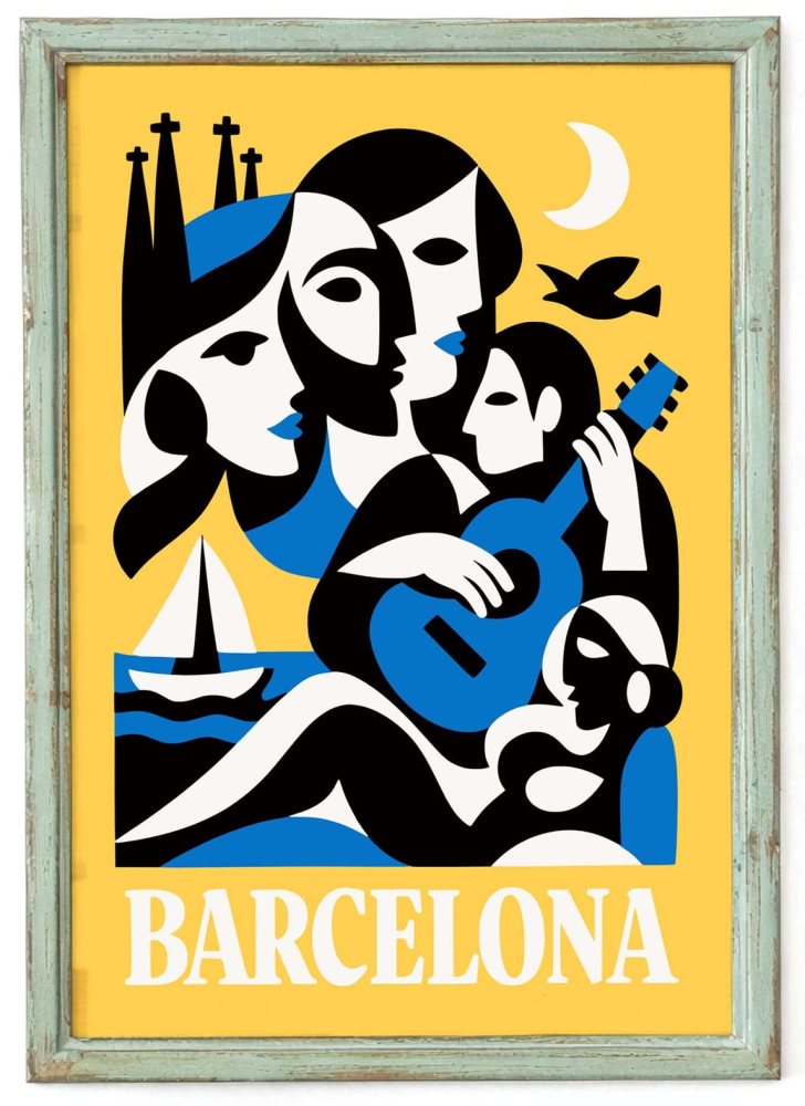 Barcelona Travel Poster