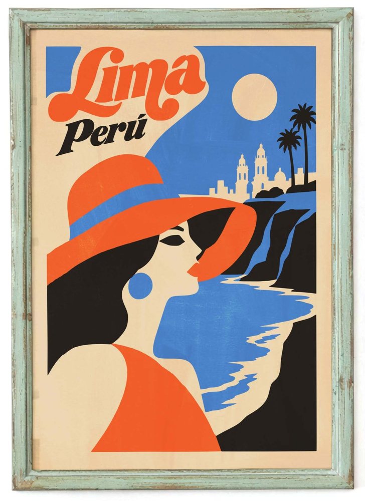 Lima Peru Travel Poster