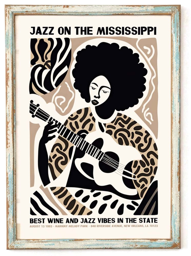 Jazz On The Mississippi Poster