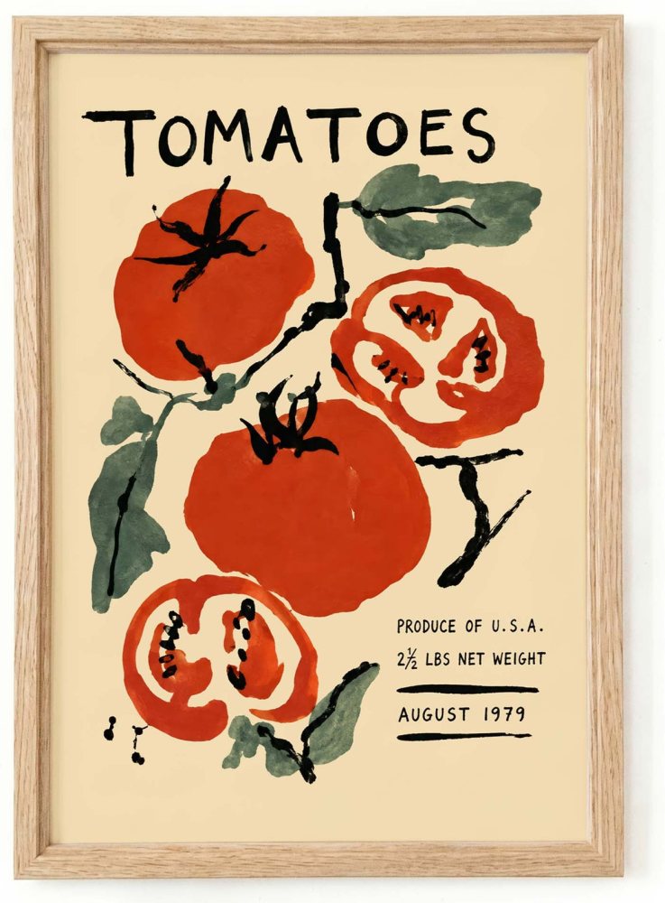 Vintage Tomato Kitchen Poster Print