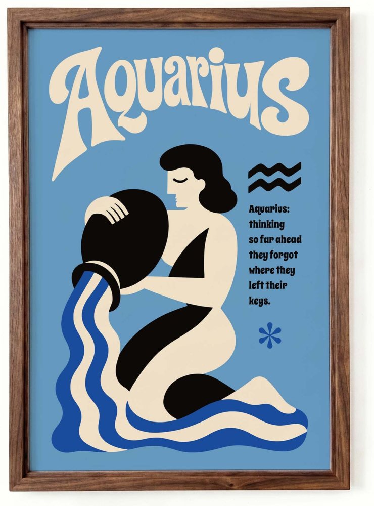 Aquarius Zodiac Poster Print