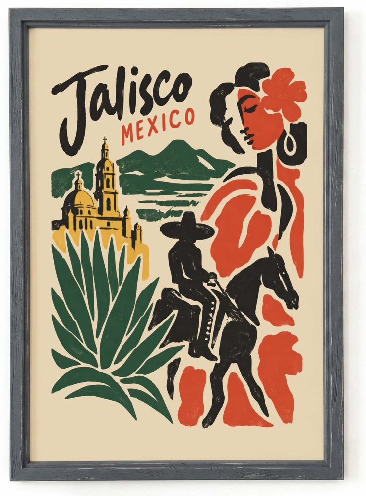 Jalisco Mexico Travel Poster Print