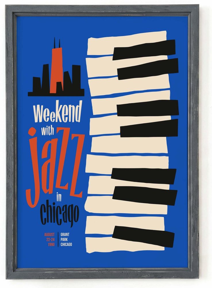Chicago Jazz Piano Poster Print