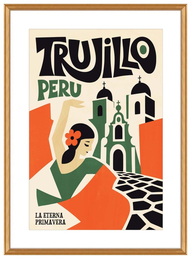 Trujillo Peru Travel Poster Print