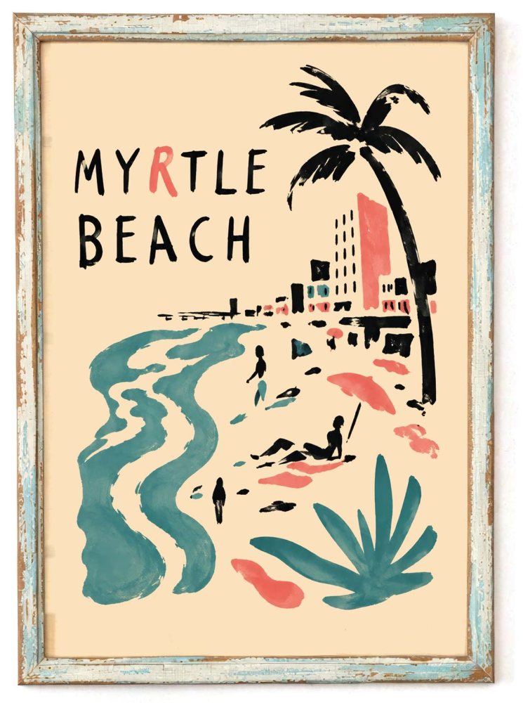 Myrtle Beach Coastal Poster Print