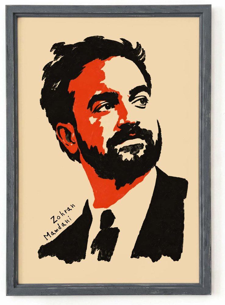 Bearded Man Portrait Wall Art Print
