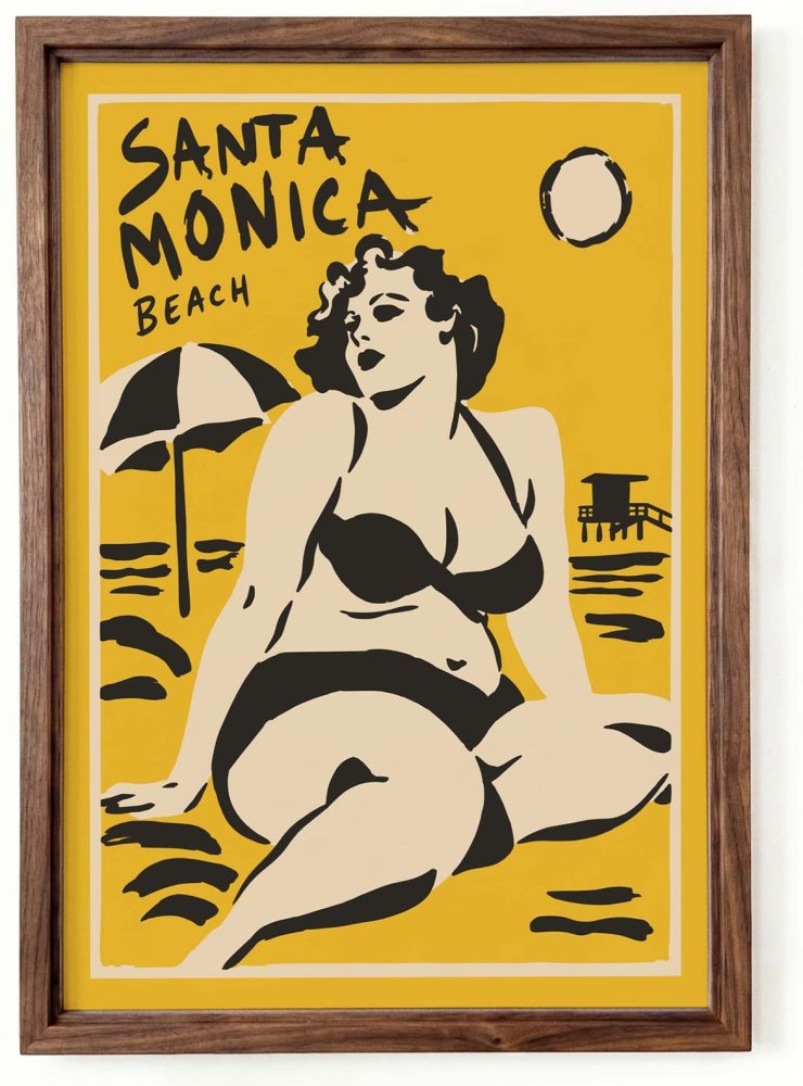 Santa Monica Beach Poster