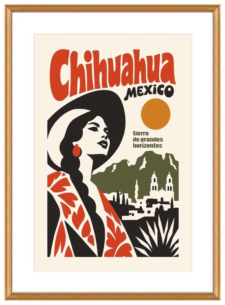Chihuahua Mexico Travel Poster