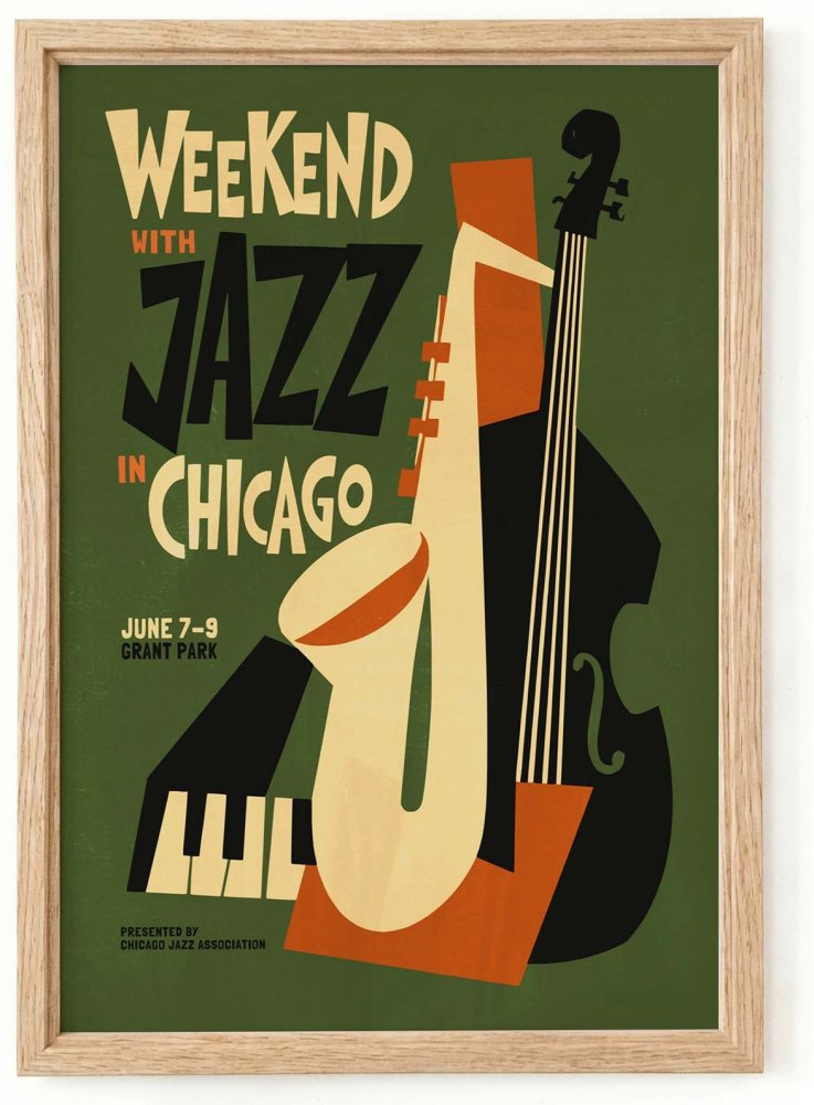Chicago Jazz Weekend Poster Print