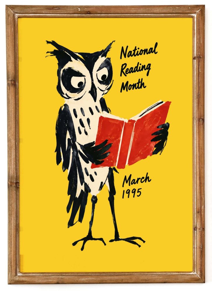 National Reading Month Owl Poster