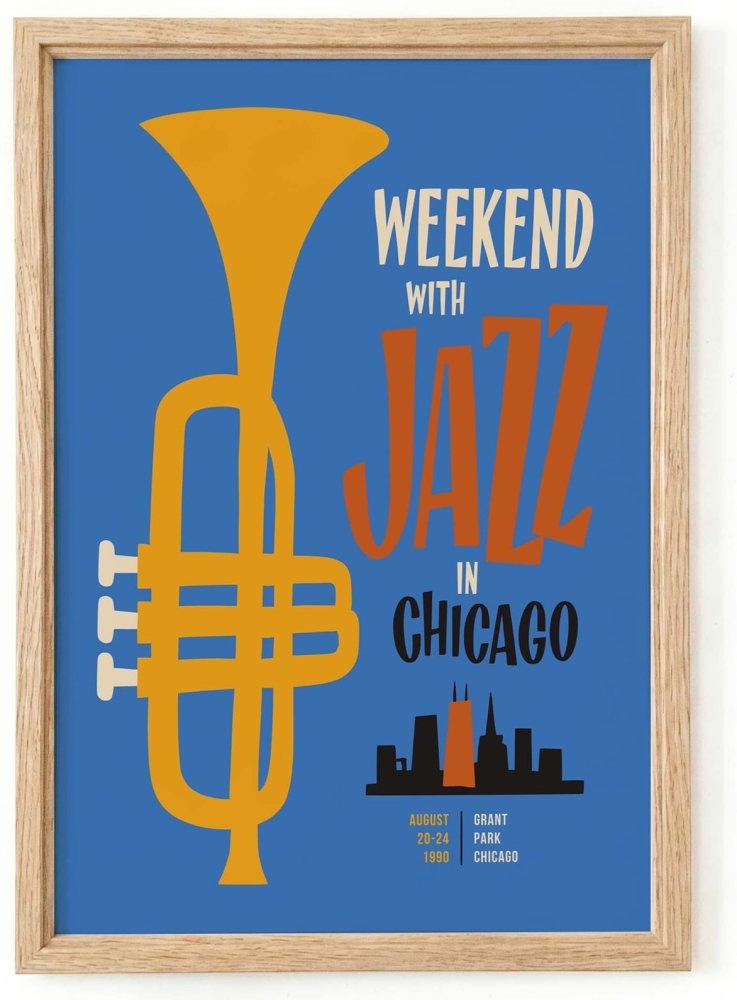 Weekend Jazz Chicago Wall Print